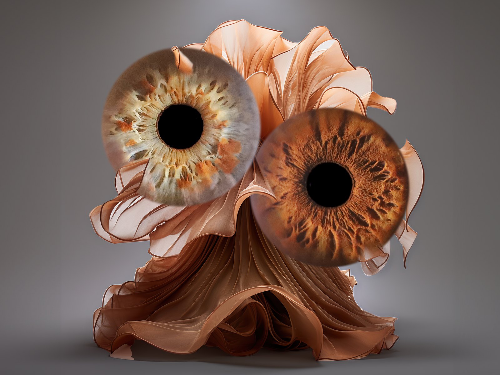 Œuvre d'art iris personnalisée